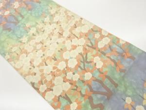 抽象桜模様織り出し袋帯